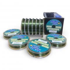 Nylon De Pesca Monofilamentos Carrete TRIPLE FISH High tech 100 mts Verde Oscuro